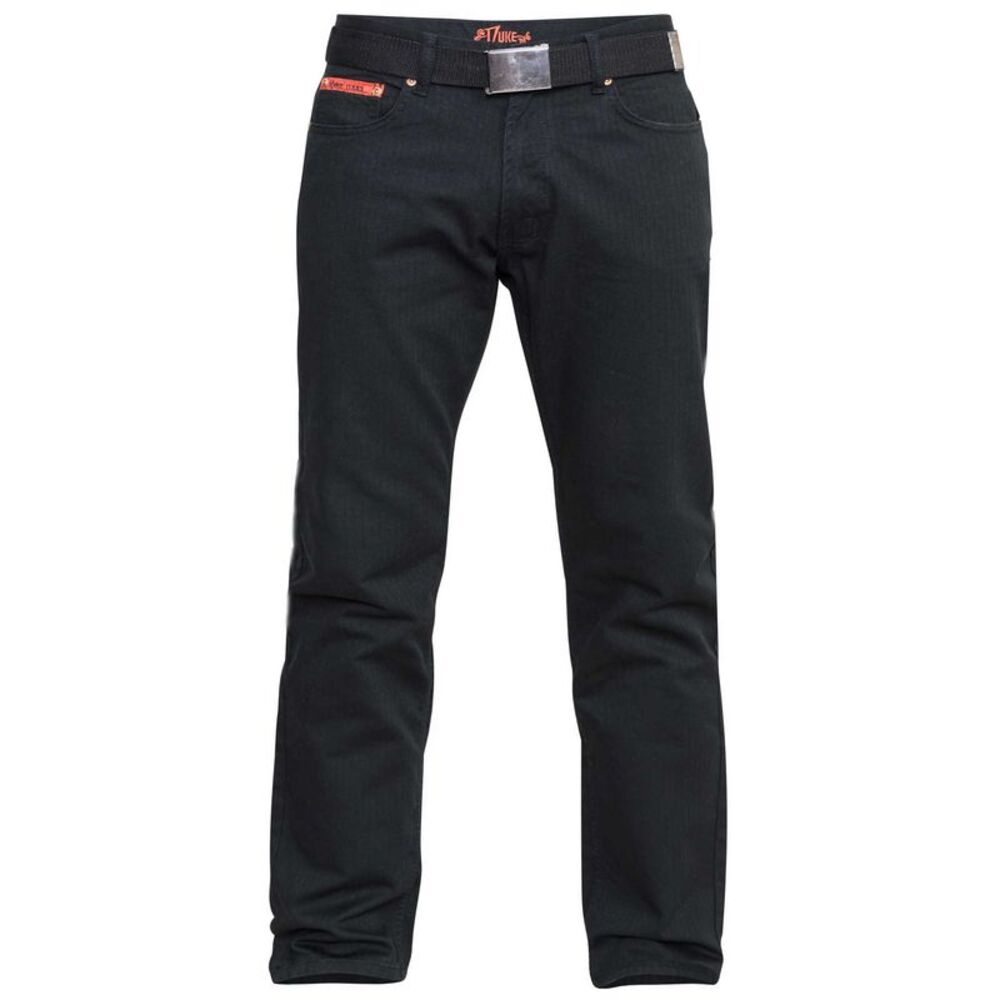 Duke Mens D555 London Mario Bedford Cord Kingsize Pants / Black